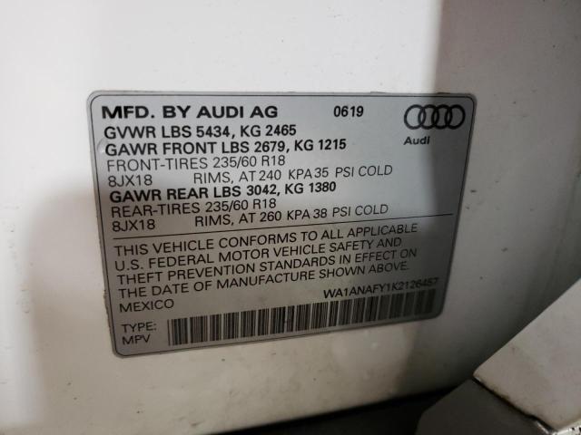 Photo 12 VIN: WA1ANAFY1K2126457 - AUDI Q5 PREMIUM 