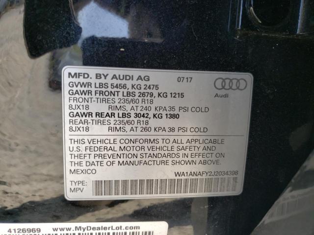 Photo 12 VIN: WA1ANAFY2J2034398 - AUDI Q5 