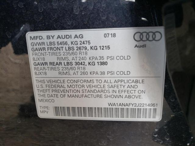 Photo 13 VIN: WA1ANAFY2J2214951 - AUDI Q5 