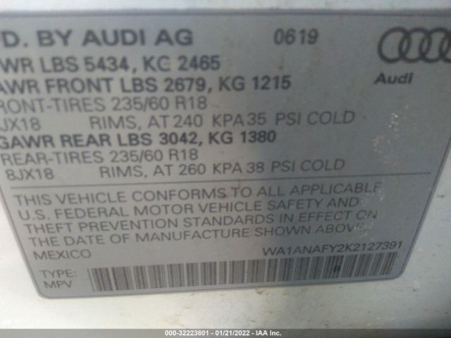 Photo 8 VIN: WA1ANAFY2K2127391 - AUDI Q5 