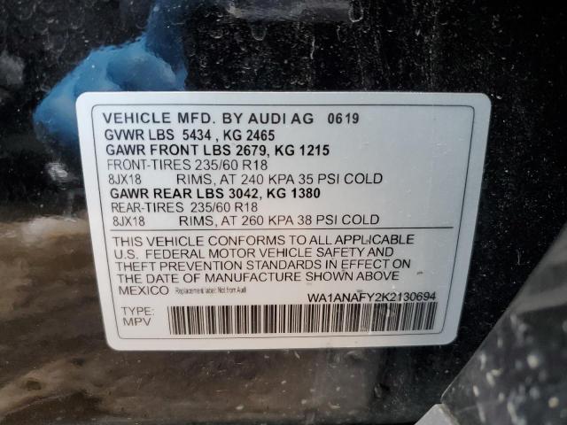 Photo 13 VIN: WA1ANAFY2K2130694 - AUDI Q5 PREMIUM 