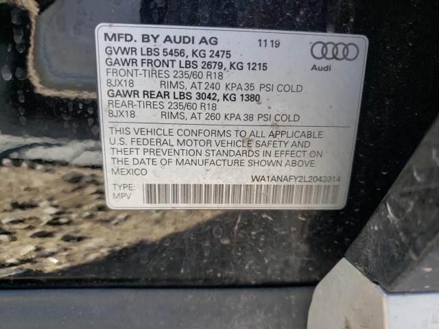 Photo 9 VIN: WA1ANAFY2L2043914 - AUDI Q5 PREMIUM 