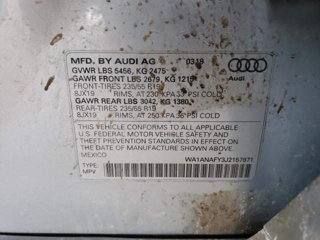 Photo 12 VIN: WA1ANAFY3J2157871 - AUDI Q5 