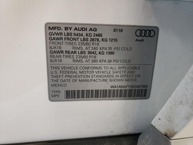 Photo 12 VIN: WA1ANAFY3K2047355 - AUDI Q5 PREMIUM 