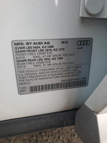 Photo 12 VIN: WA1ANAFY3K2117999 - AUDI Q5 PREMIUM 