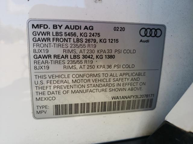 Photo 9 VIN: WA1ANAFY3L2078171 - AUDI Q5 PREMIUM 