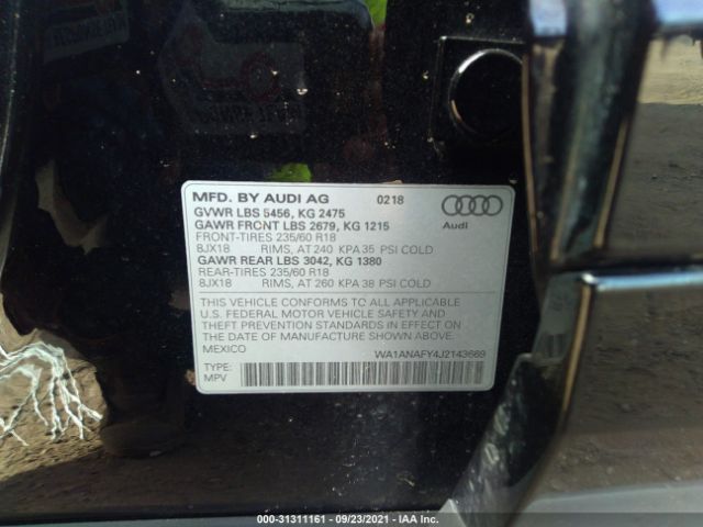 Photo 8 VIN: WA1ANAFY4J2143669 - AUDI Q5 