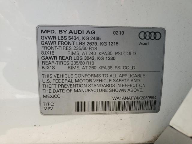 Photo 11 VIN: WA1ANAFY4K2059594 - AUDI Q5 PREMIUM 