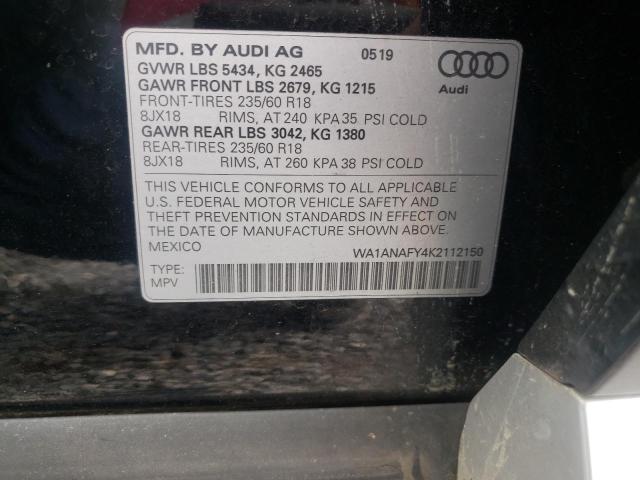 Photo 9 VIN: WA1ANAFY4K2112150 - AUDI Q5 PREMIUM 