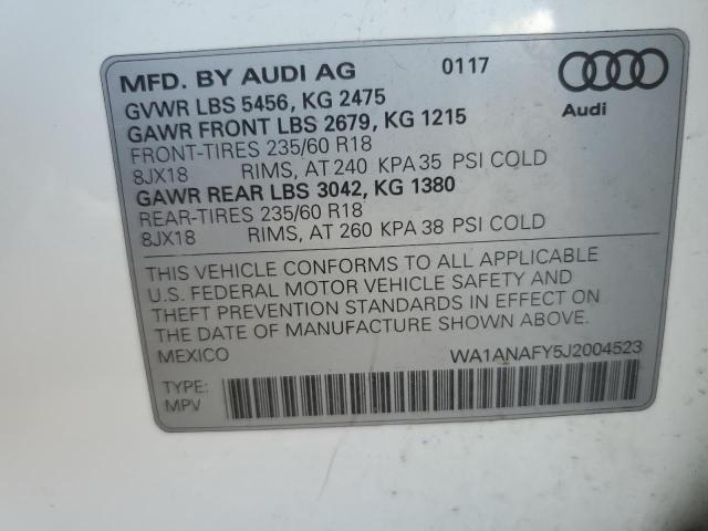 Photo 11 VIN: WA1ANAFY5J2004523 - AUDI Q5 