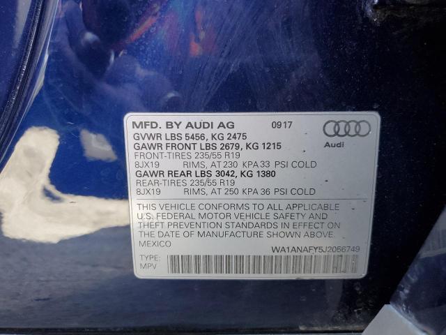 Photo 8 VIN: WA1ANAFY5J2056749 - AUDI Q5 PREMIUM 