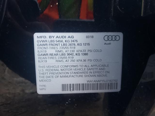 Photo 9 VIN: WA1ANAFY5J2162702 - AUDI Q5 PREMIUM 