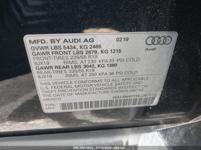 Photo 8 VIN: WA1ANAFY5K2067123 - AUDI Q5 