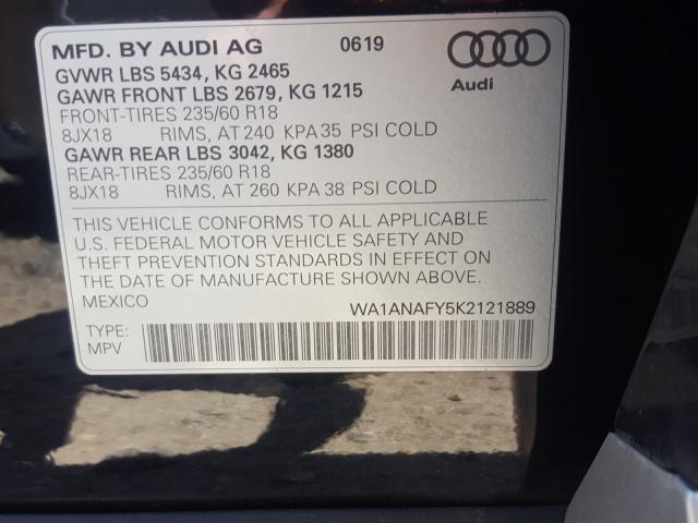 Photo 9 VIN: WA1ANAFY5K2121889 - AUDI Q5 