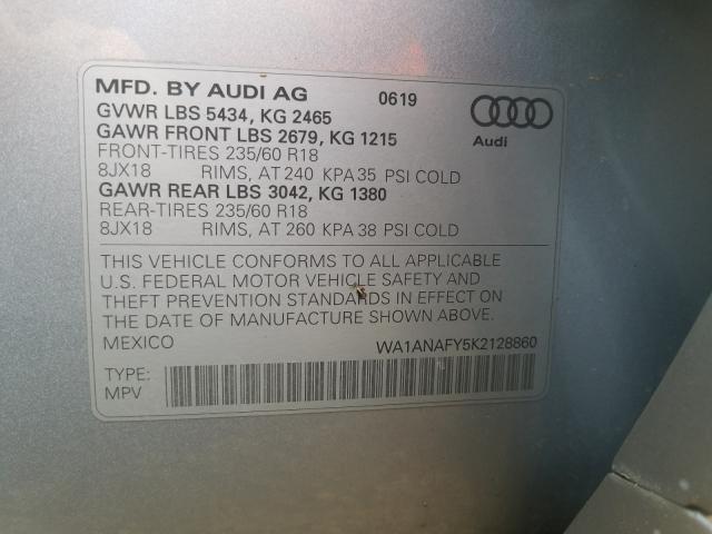 Photo 9 VIN: WA1ANAFY5K2128860 - AUDI Q5 PREMIUM 