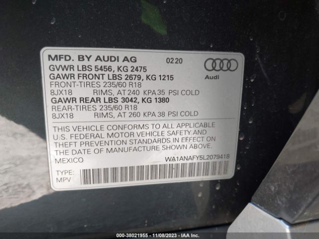 Photo 8 VIN: WA1ANAFY5L2079418 - AUDI Q5 