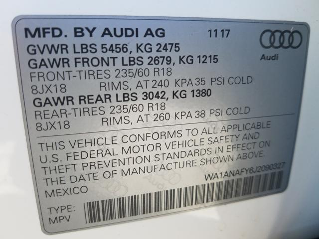 Photo 9 VIN: WA1ANAFY6J2090327 - AUDI Q5 PREMIUM 