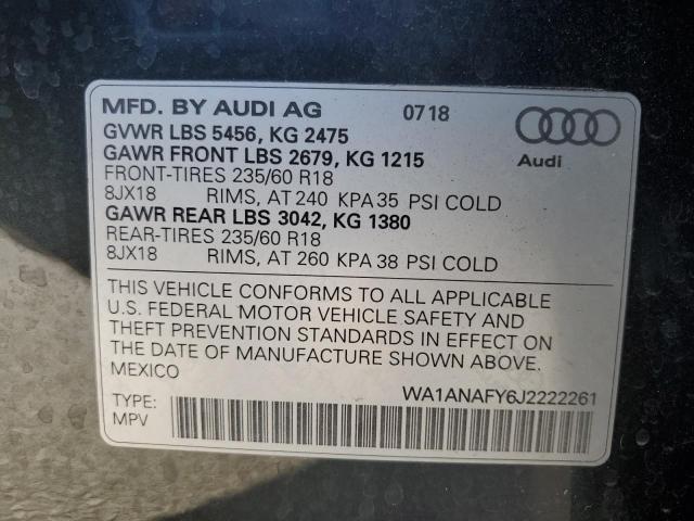 Photo 12 VIN: WA1ANAFY6J2222261 - AUDI Q5 PREMIUM 