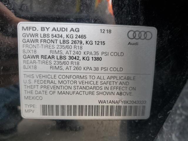 Photo 12 VIN: WA1ANAFY6K2043333 - AUDI Q5 PREMIUM 