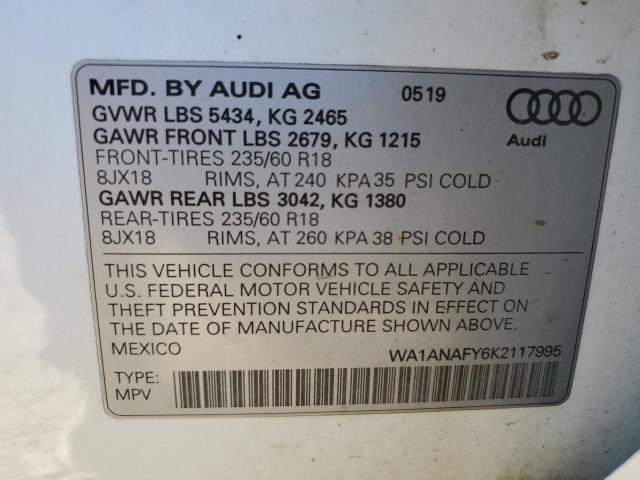 Photo 9 VIN: WA1ANAFY6K2117995 - AUDI Q5 PREMIUM 