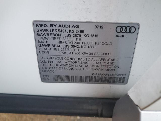 Photo 11 VIN: WA1ANAFY6K2140337 - AUDI Q5 