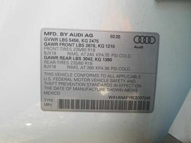 Photo 9 VIN: WA1ANAFY6L2067245 - AUDI Q5 PREMIUM 