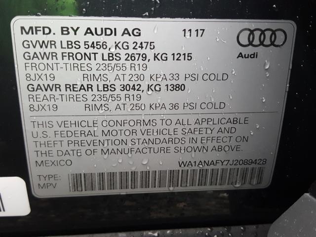 Photo 9 VIN: WA1ANAFY7J2089428 - AUDI Q5 PREMIUM 