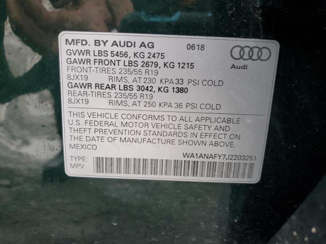 Photo 11 VIN: WA1ANAFY7J2203251 - AUDI Q5 