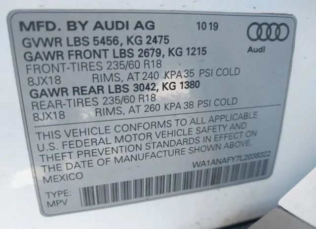 Photo 8 VIN: WA1ANAFY7L2038322 - AUDI Q5 