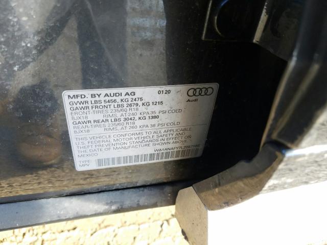 Photo 9 VIN: WA1ANAFY7L2057565 - AUDI Q5 PREMIUM 