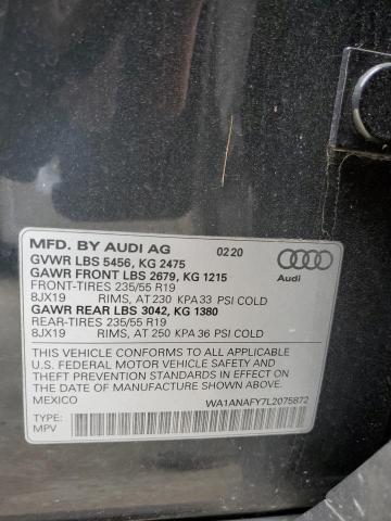 Photo 11 VIN: WA1ANAFY7L2075872 - AUDI Q5 PREMIUM 