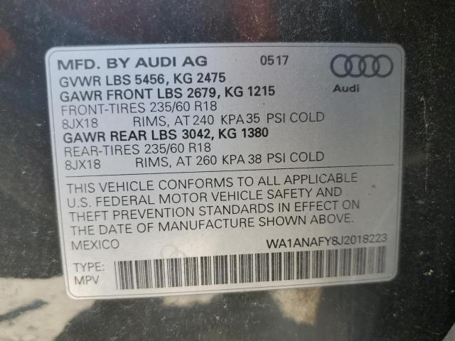 Photo 12 VIN: WA1ANAFY8J2018223 - AUDI Q5 PREMIUM 