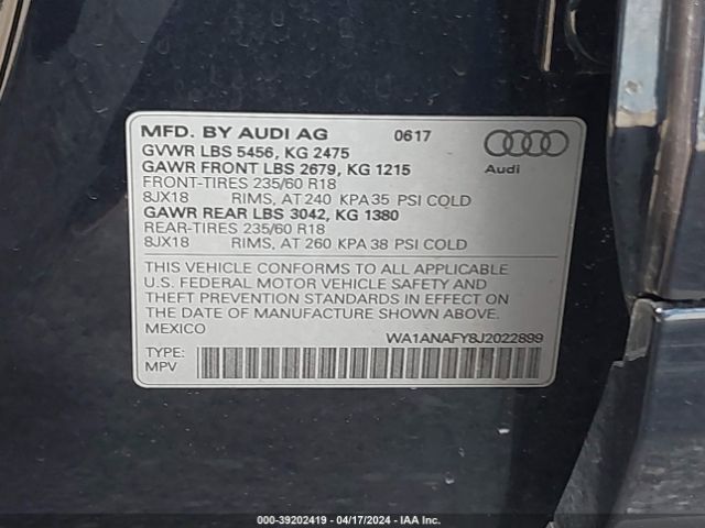 Photo 8 VIN: WA1ANAFY8J2022899 - AUDI Q5 