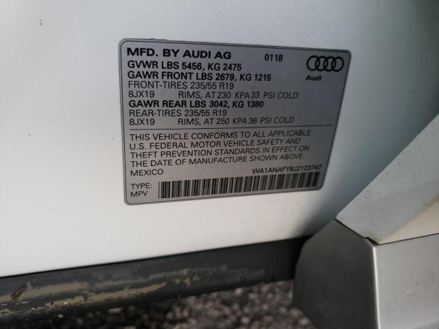 Photo 9 VIN: WA1ANAFY8J2123747 - AUDI Q5 PREMIUM 