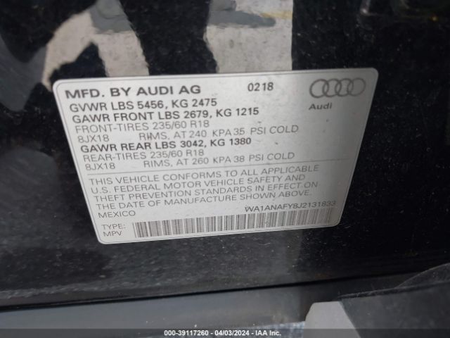 Photo 8 VIN: WA1ANAFY8J2131833 - AUDI Q5 