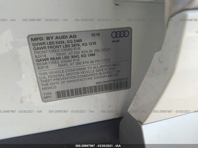 Photo 8 VIN: WA1ANAFY8K2063213 - AUDI Q5 