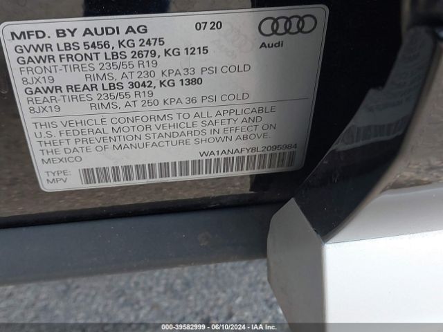 Photo 8 VIN: WA1ANAFY8L2095984 - AUDI Q5 