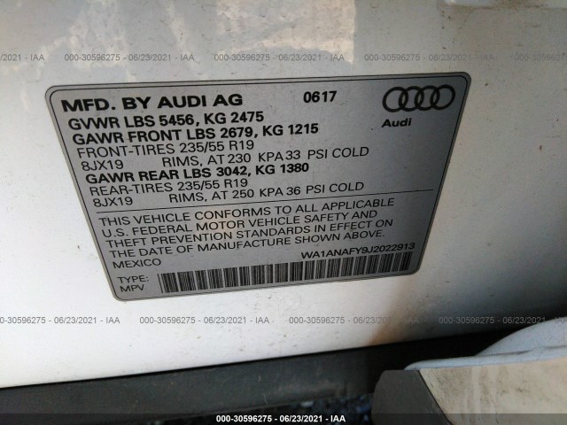 Photo 8 VIN: WA1ANAFY9J2022913 - AUDI Q5 