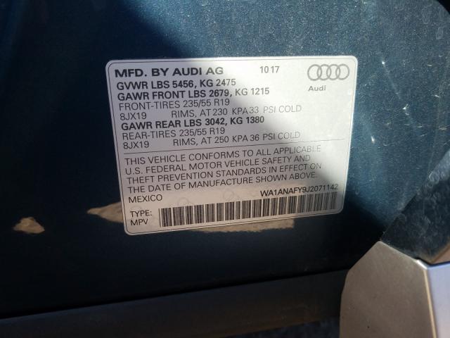 Photo 9 VIN: WA1ANAFY9J2071142 - AUDI Q5 