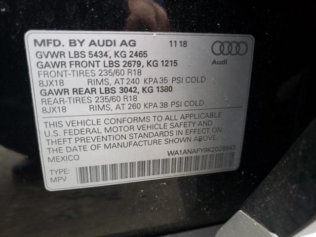 Photo 9 VIN: WA1ANAFY9K2028843 - AUDI Q5 PREMIUM 