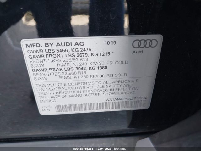 Photo 8 VIN: WA1ANAFY9L2030142 - AUDI Q5 