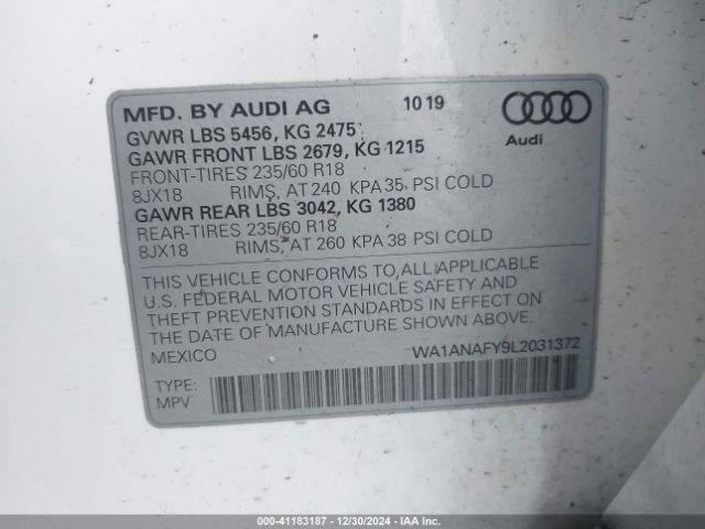 Photo 8 VIN: WA1ANAFY9L2031372 - AUDI Q5 