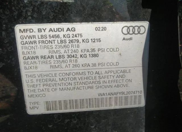 Photo 8 VIN: WA1ANAFY9L2074710 - AUDI Q5 