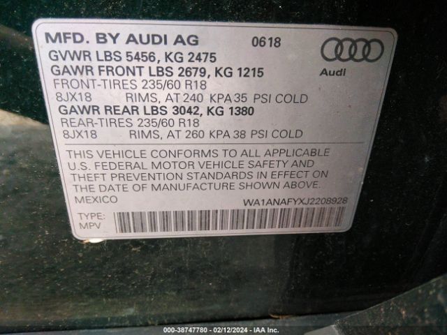 Photo 8 VIN: WA1ANAFYXJ2208928 - AUDI Q5 