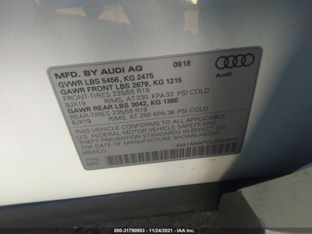 Photo 8 VIN: WA1ANAFYXJ2248474 - AUDI Q5 