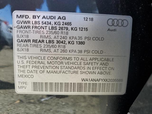 Photo 12 VIN: WA1ANAFYXK2035588 - AUDI Q5 PREMIUM 