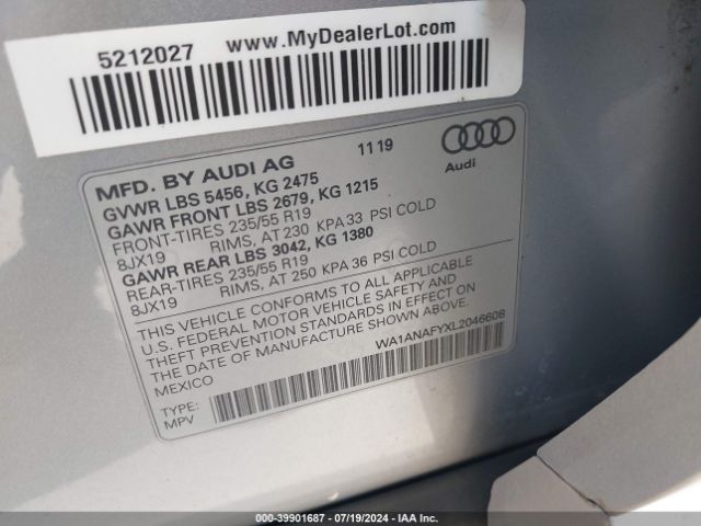 Photo 8 VIN: WA1ANAFYXL2046608 - AUDI Q5 