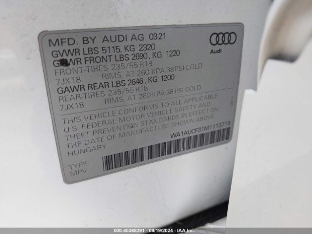 Photo 8 VIN: WA1AUCF31M1113719 - AUDI Q3 