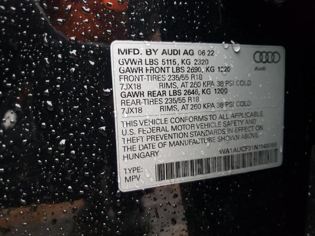 Photo 12 VIN: WA1AUCF31N1148066 - AUDI Q3 PREMIUM 