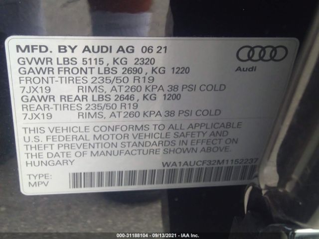 Photo 8 VIN: WA1AUCF32M1152237 - AUDI Q3 